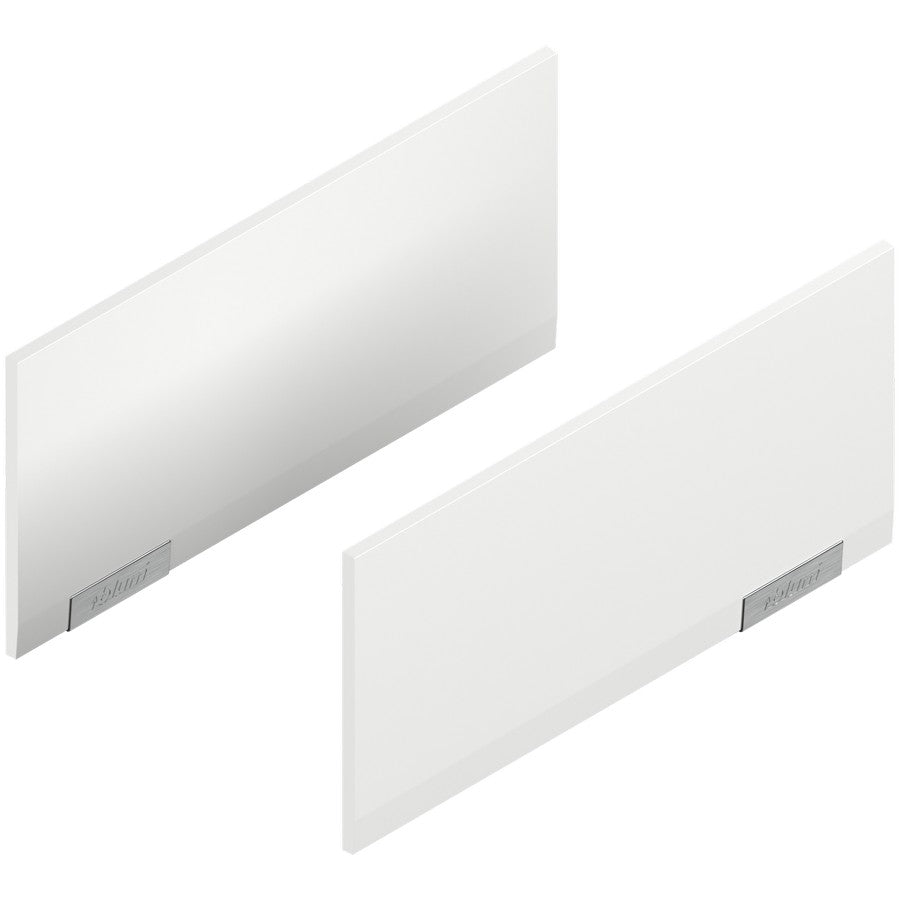 Aventos HKI, Lift Mechanism Cover Cap, Plain, Right+Left, Silk White/Stainless Steel Brushed
