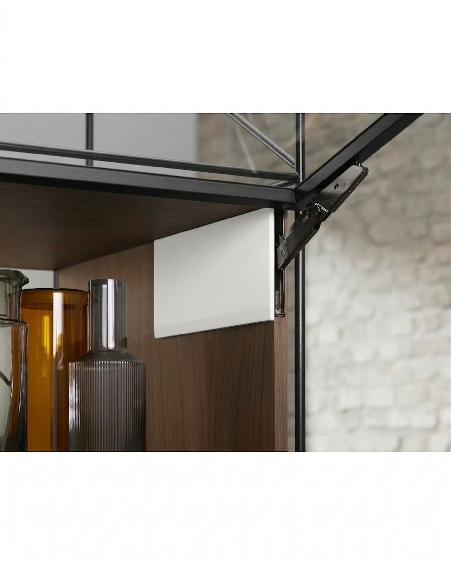 Aventos HKI, Lift Mechanism Cover Cap, Plain, Right+Left, Silk White/Stainless Steel Brushed