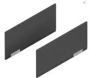 Aventos HKI, Lift Mechanism Cover Cap, Plain, Right+Left, Deep Gray/Stainless Steel Brushed