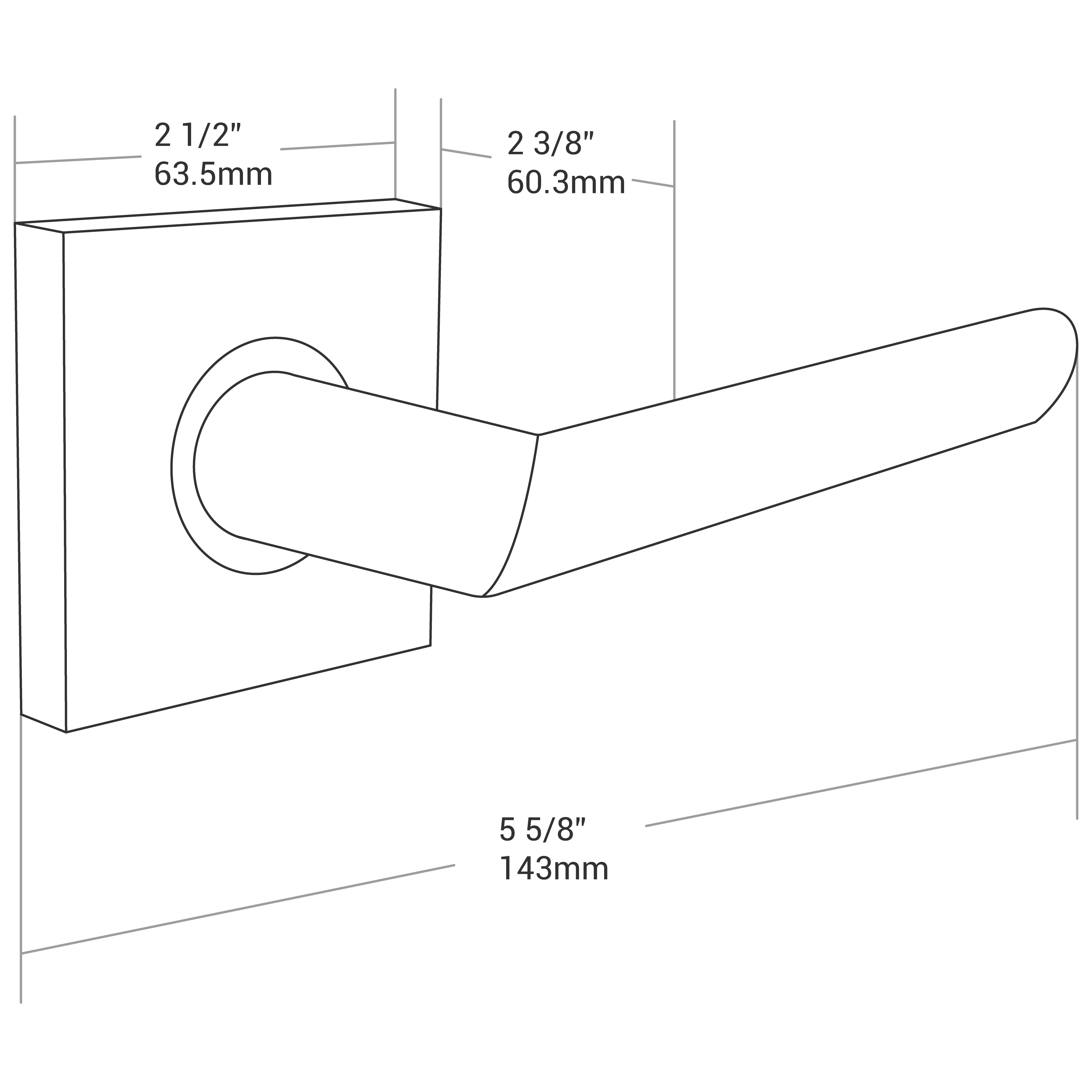 Door Lever Catania Privacy Black Matte