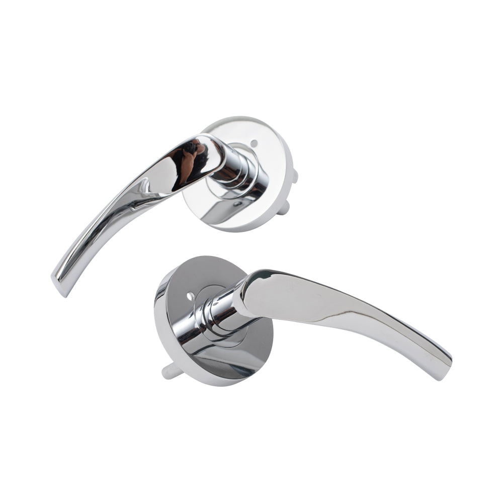 Door Lever Florence Privacy Satin Nickel
