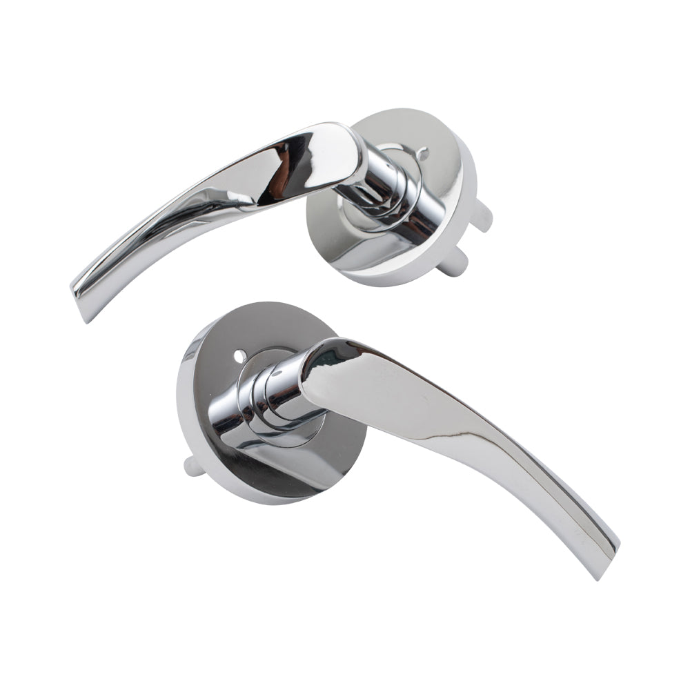 Door Lever Florence Privacy Satin Nickel