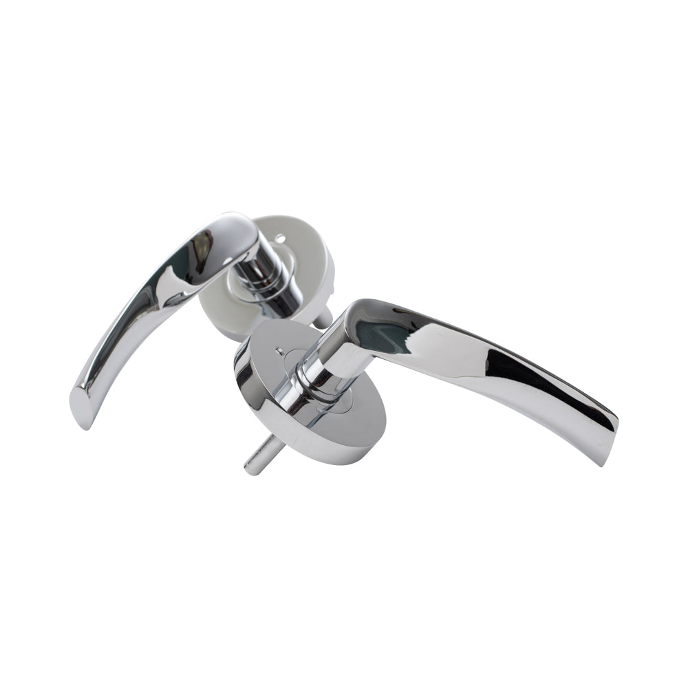 Door Lever Florence Privacy Satin Nickel