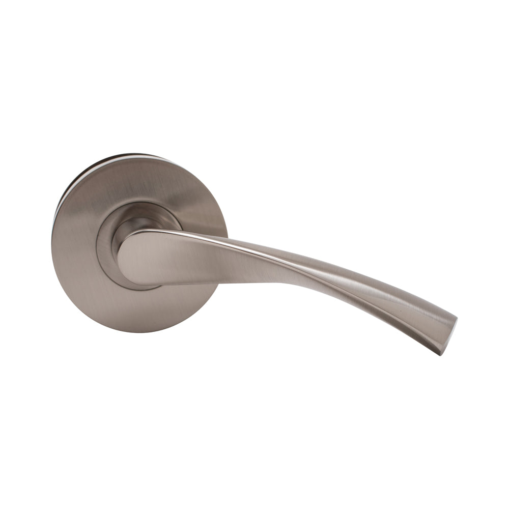 Door Lever Florence Passage Satin Nickel