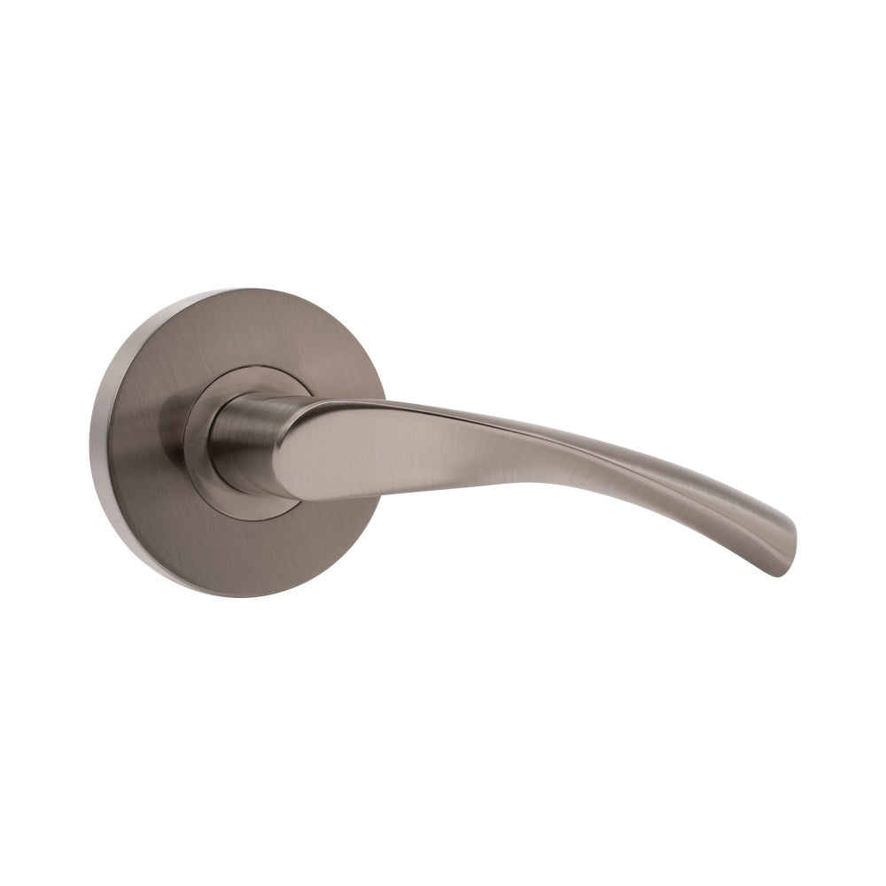 Door Lever Florence Passage Satin Nickel