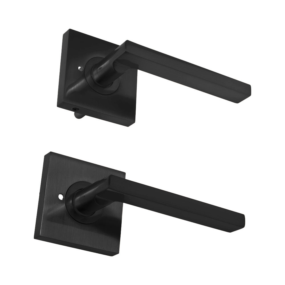 Door Lever Livorno Privacy Black Matte