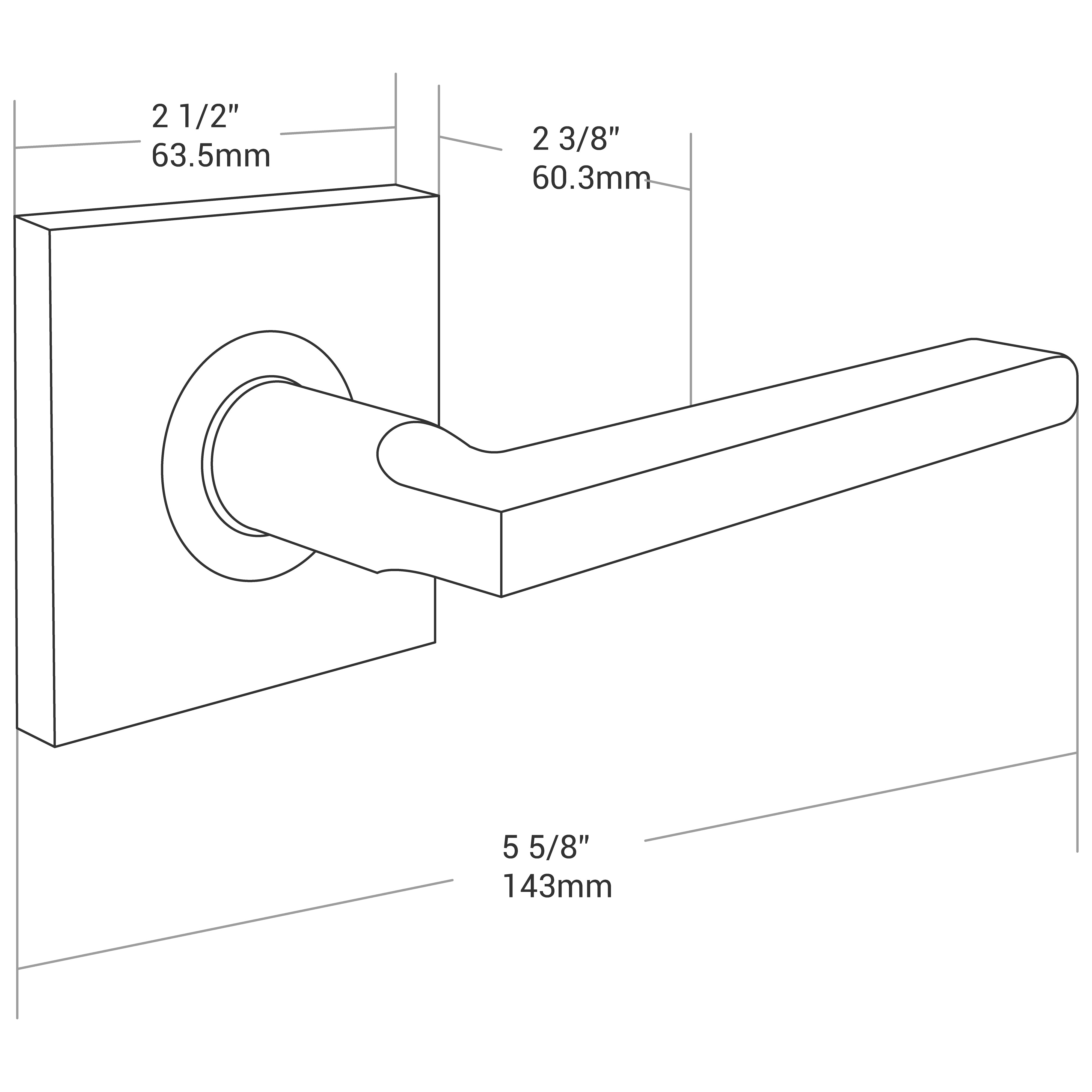 Door Lever Livorno Privacy Chrome
