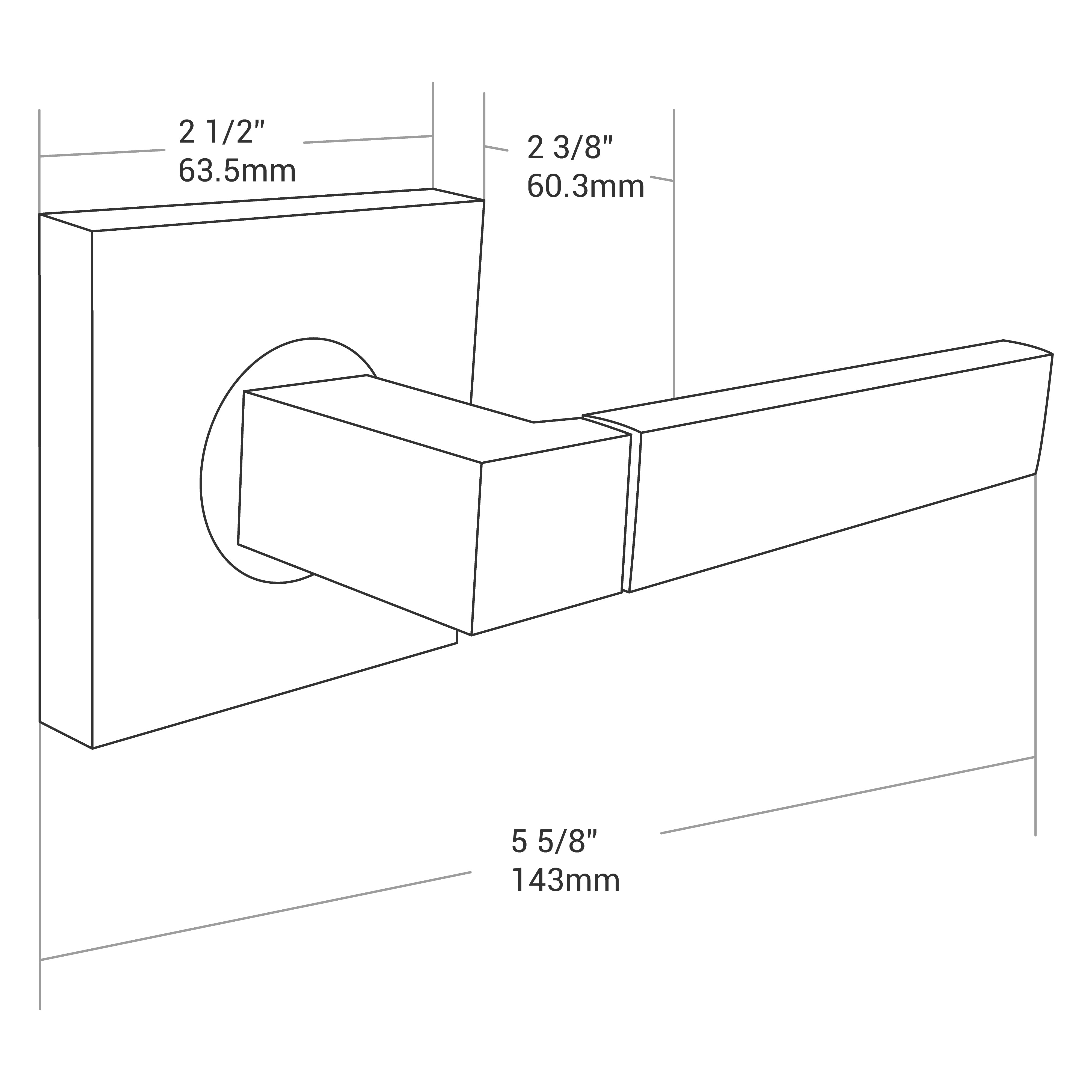 Door Lever Milano Privacy Satin Nickel