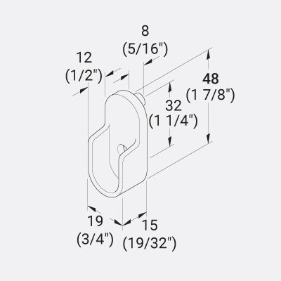 Oval Tube Support with 5mm Dowels 250 x Bag