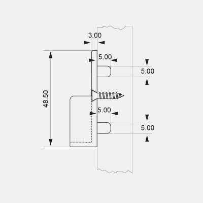 Oval Tube Support with 5mm Dowels 250 x Bag