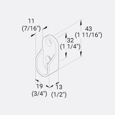 Oval Tube Support No Dowels 250 x Bag