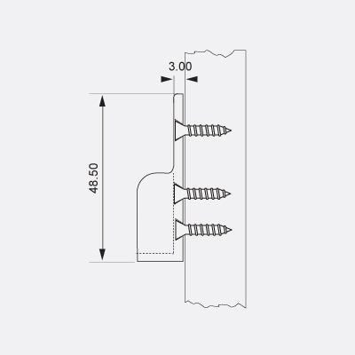 Oval Tube Support No Dowels Chrome 250 x Bag