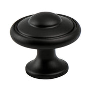 KNOB 1-3/16" MATT BLACK 50/BOX