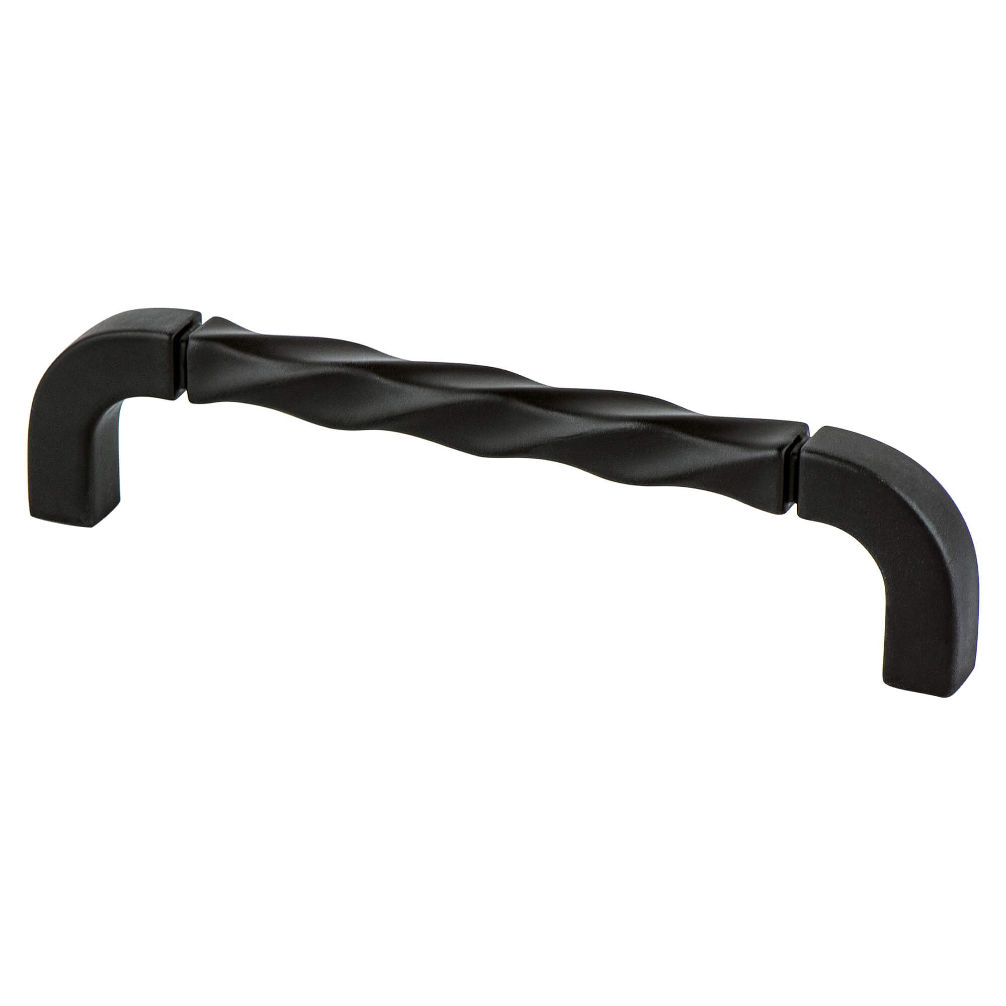 PULL 128MM TWISTED SATIN BLACK 25/BOX