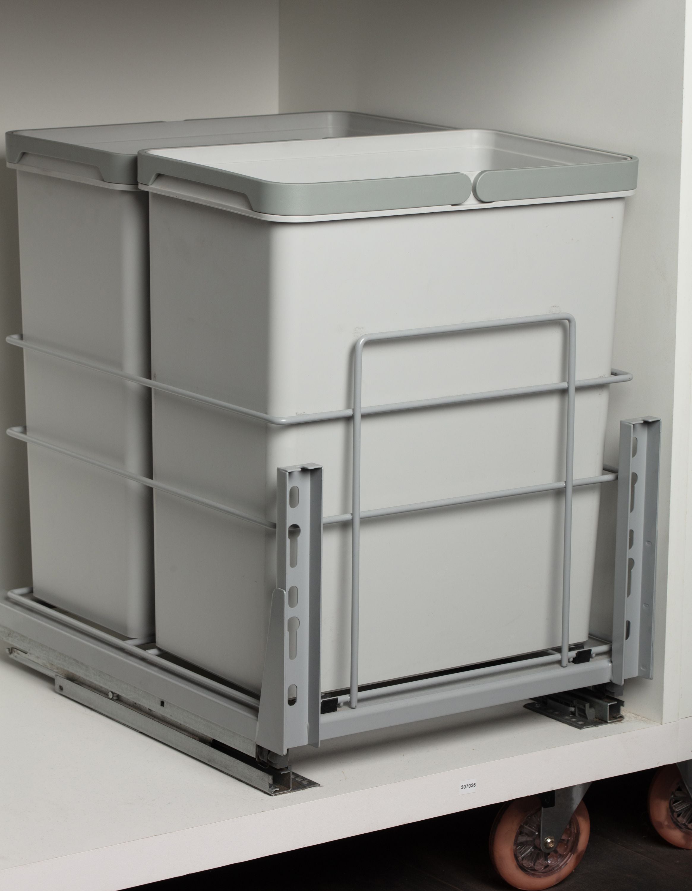 Double Waste Bin 2X28L Soft Close Black