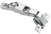 HINGE CLIP-ON, 165 DEGREE, FULL OVERLAY, SOFT CLOSING, CAM AJUSTABLE, STEEL NICKEL-PLATED