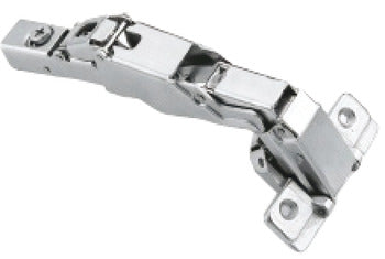 HINGE CLIP-ON, 165 DEGREE, FULL OVERLAY, SOFT CLOSING, CAM AJUSTABLE, STEEL NICKEL-PLATED
