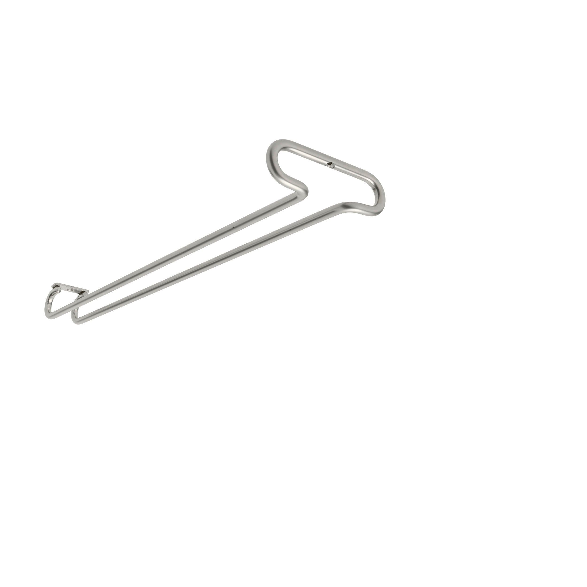 18 in Satin Nickel Stemware Holder Satin Nickel  4.25 in (108 mm) W x 18 in (457 mm) D x 1.5 in (38 mm) H