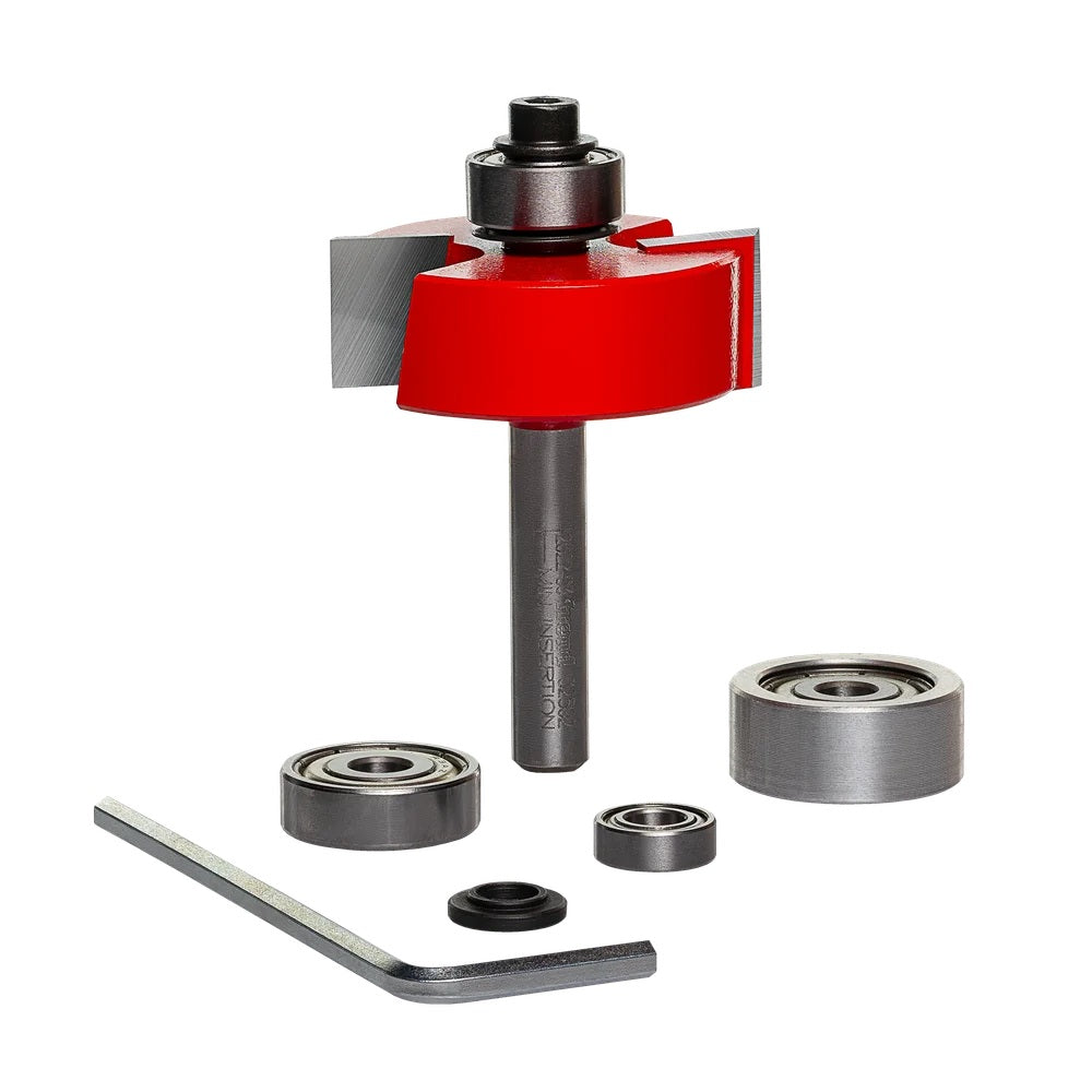 5/16",3/8",7/16",1/2" Depth Rabbeting Bit With Bearings