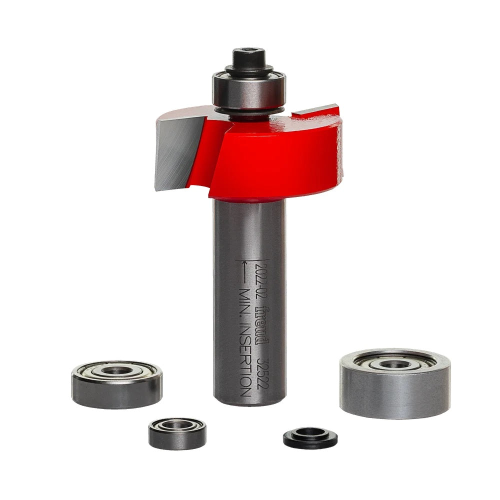 5/16",3/8",7/16",1/2" Depth Rabbeting Bit With Bearings