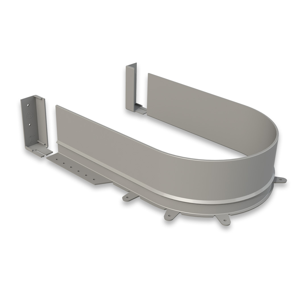 SYPHON FLEX VOLPATO FOR UNDERSINK DRAWER 16MM BOTTOM 27" L X 2-1/2" H GRAPHITE