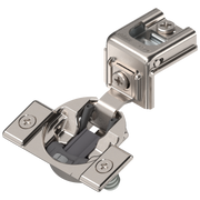 Blum COMPACT BLUMOTION hinge 1-5/16", 110°, with spring, mounting plate: screws, hinge cup: press-in