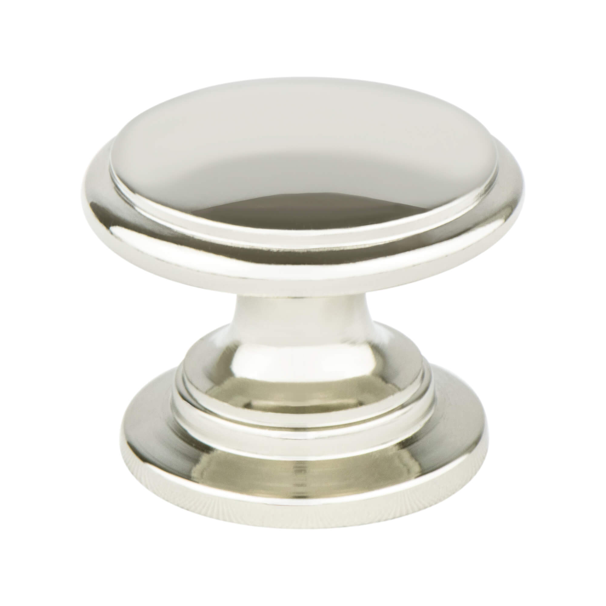 KNOB 1 1/4" POLISHED NICKEL 25/BOX