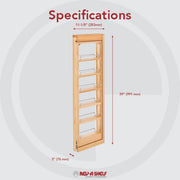 3 in. W x 39 in. H Pull-Out Between Cabinet Wall Filler Natural  3 in (76 mm) W x 11.13 in (283 mm) D x 39 in (991 mm) H
