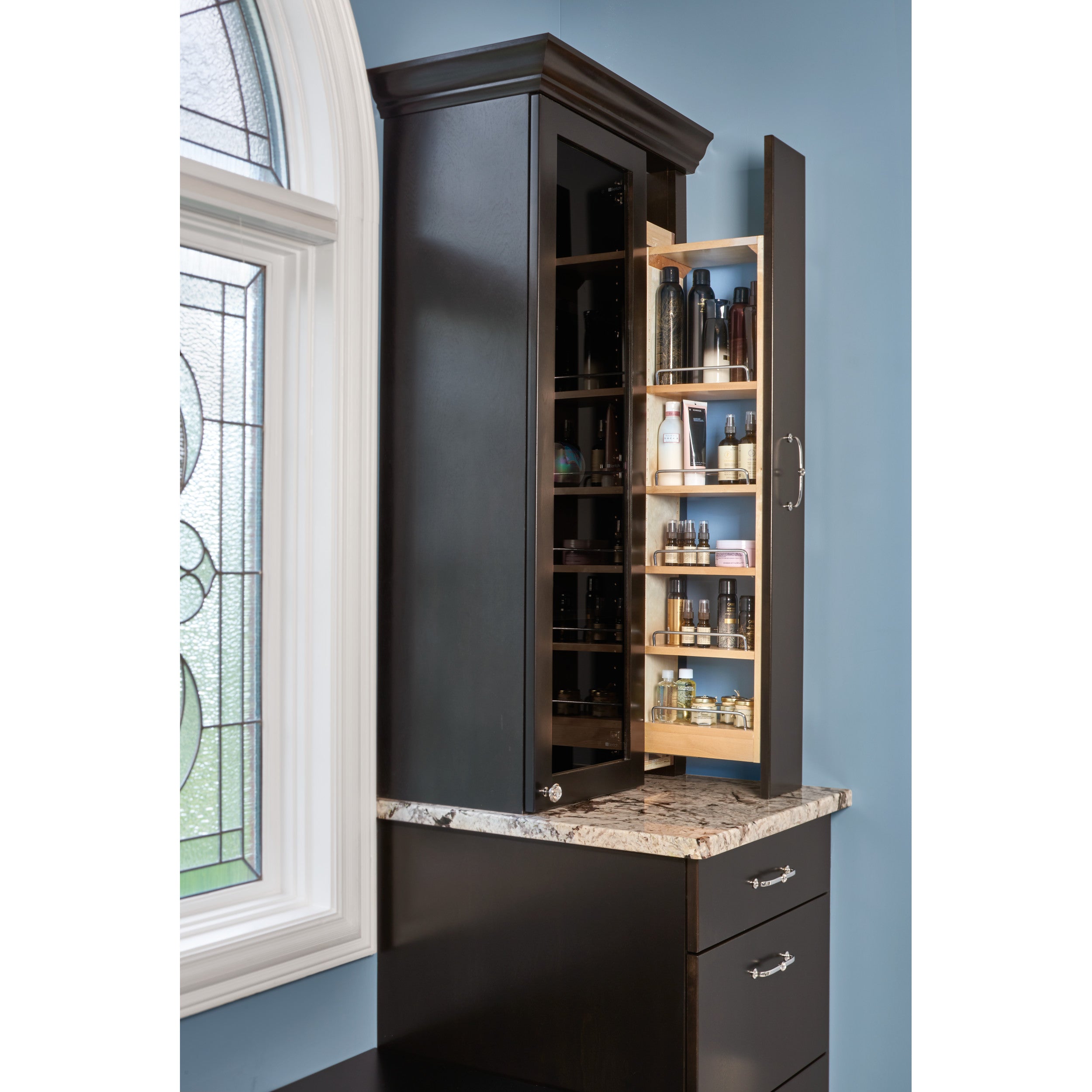 3 in. W x 42 in. H Pull-Out Between Cabinet Wall Filler w/Soft-Close Natural  3 in (76 mm) W x 11.13 in (283 mm) D x 42 in (1067 mm) H