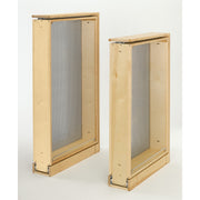 6 in W X 45 in H Stainless Steel Tall Filler Pullout R-H Natural  6 in (152 mm) W x 23 in (584 mm) D x 44.5 in (1130 mm) H