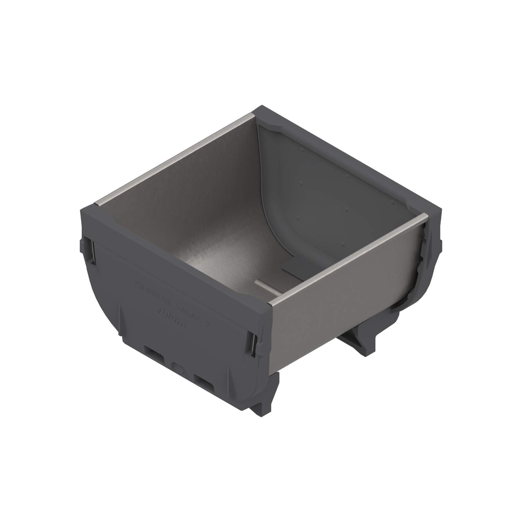 ORGA-LINE for TANDEM drawer runners Individual trays & dividers Single Inox-Brush/Dust Grey