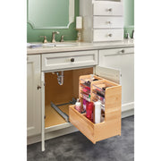 30 in Wood Vanity Sink Base Storage Organizer Natural  11.69 in (297 mm) W x 18.75 in (476 mm) D x 18.87 in (479 mm) H