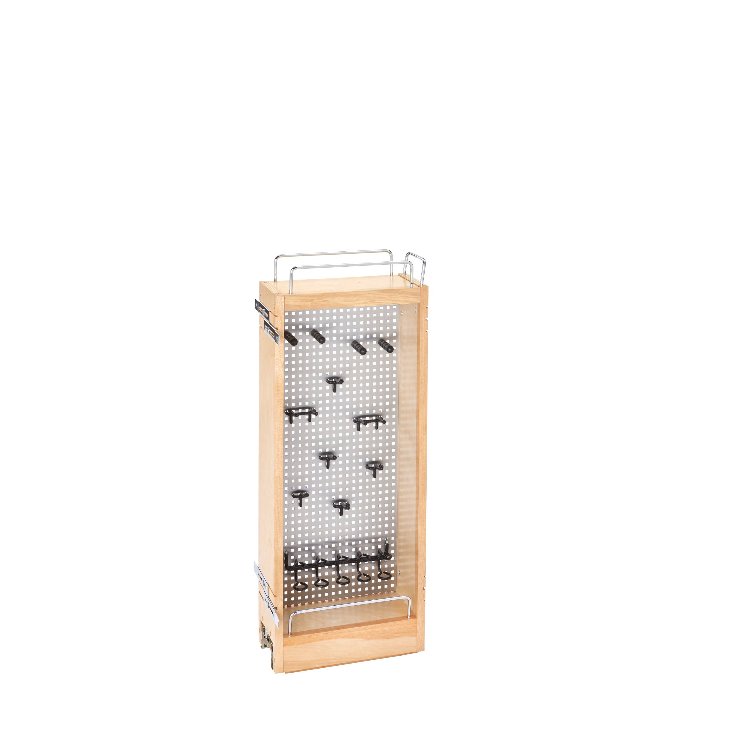 5 in Base Cabinet Stainless Steel Organizer w/Soft-Close Natural  5 in (127 mm) W x 10.75 in (273 mm) D x 26.25 in (667 mm) H
