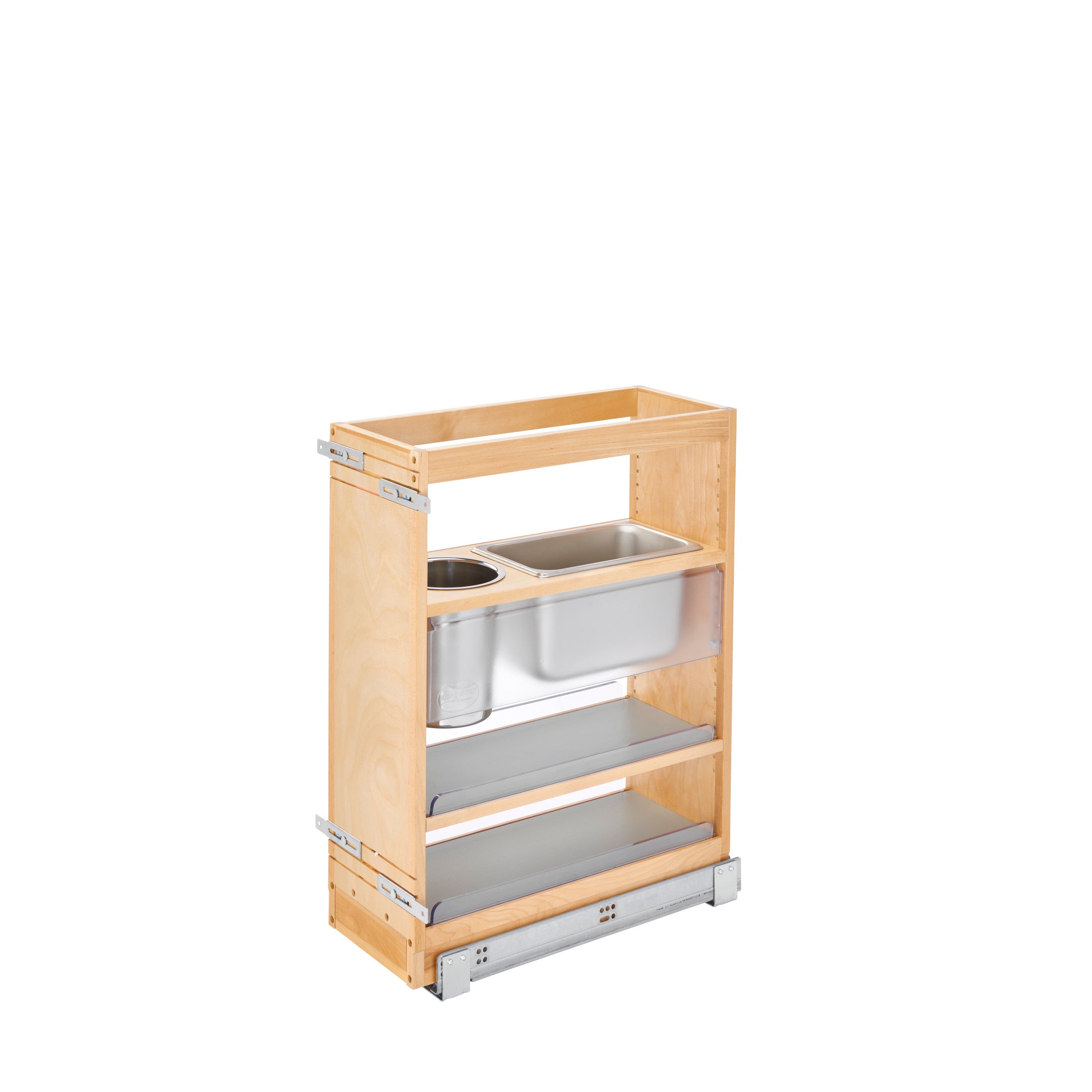 25 in x 8 in Vanity Grooming Organizer w/ Soft-Close Natural  8.44 in (214 mm) W x 19.56 in (497 mm) D x 25.56 in (649 mm) H
