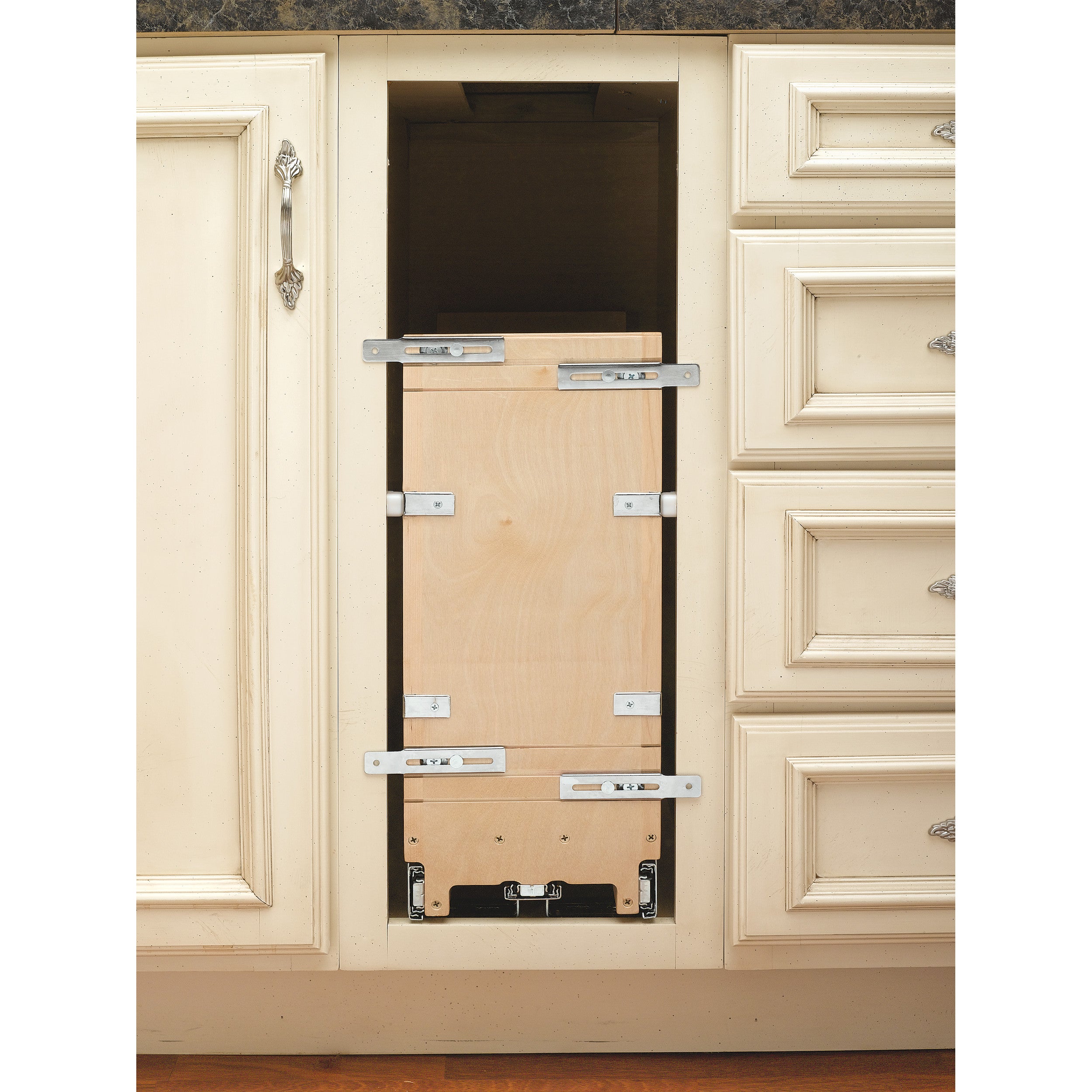 8 in Tray Divider, Foil & Wrap Organizer Soft-Close Natural  8 in (203 mm) W x 21.66 in (550 mm) D x 19.5 in (495 mm) H