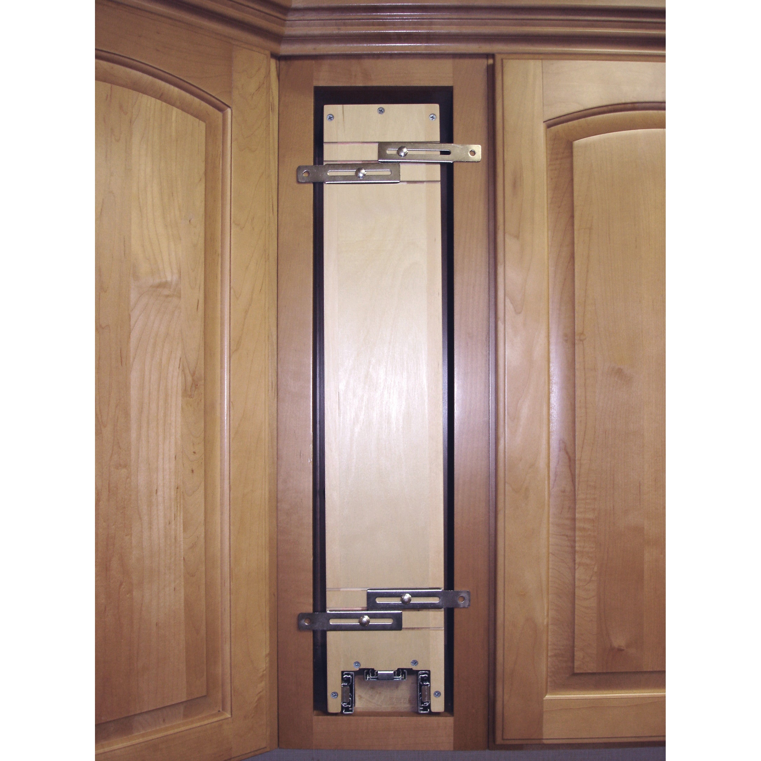 5 in Wood Pull Out Wall Organizer w/Soft Close Natural  5 in (127 mm) W x 10.75 in (273 mm) D x 26.15 in (664 mm) H