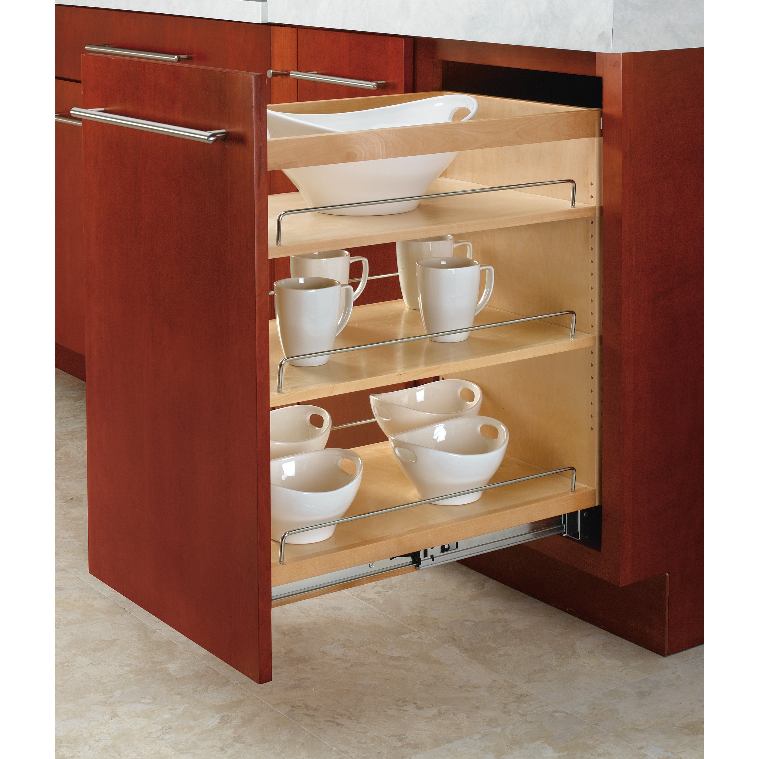 14 in Base Cabinet Organizer Natural  14 in (356 mm) W x 22.5 in (572 mm) D x 25.5 in (648 mm) H