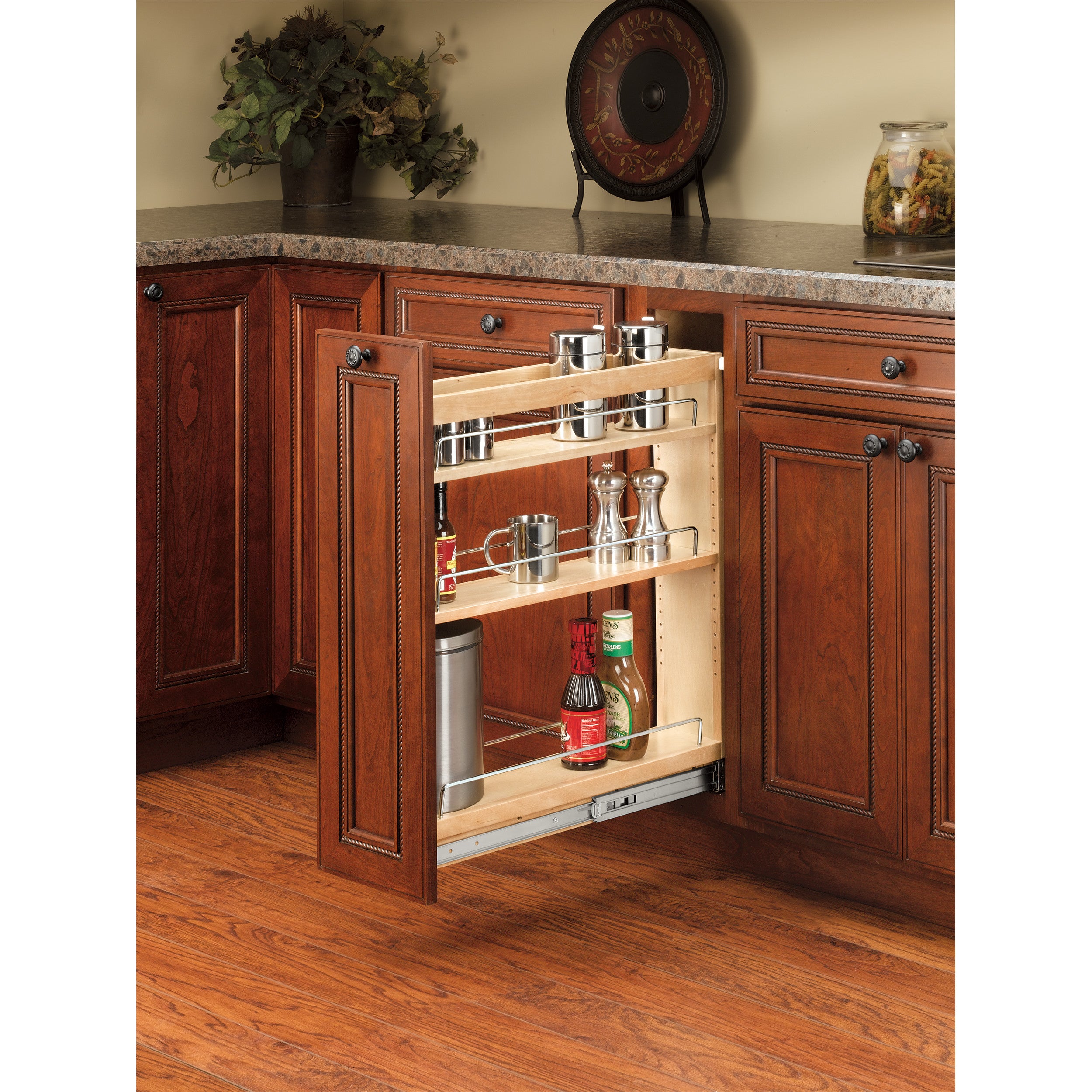 5 in Base Cabinet Organizer Natural  5 in (127 mm) W x 19 in (483 mm) D x 25.5 in (648 mm) H