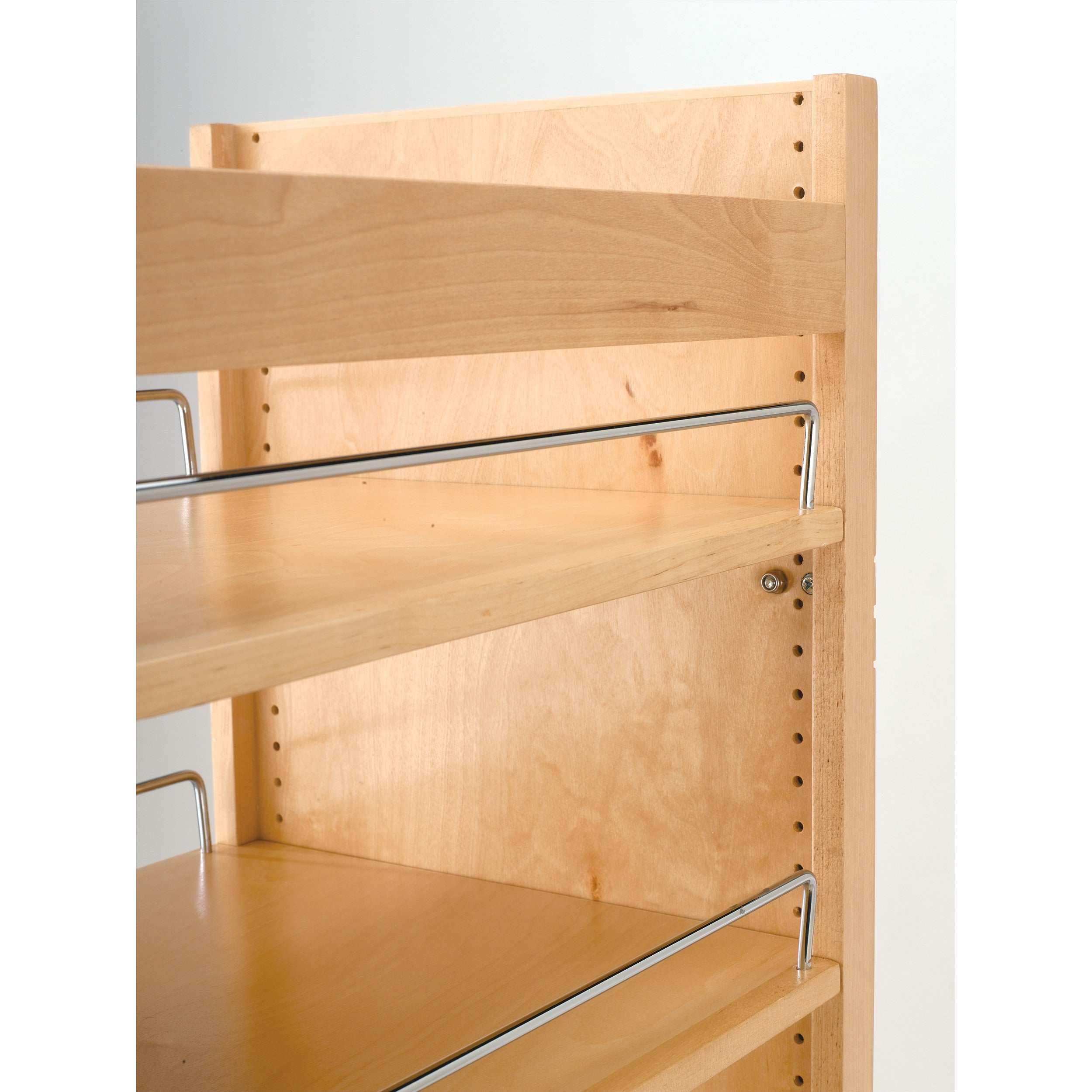 5 in W x 58 in H Wood Pantry Pullout Soft Close Natural  5 in (127 mm) W x 22 in (559 mm) D x 58.25 in (1480 mm) H