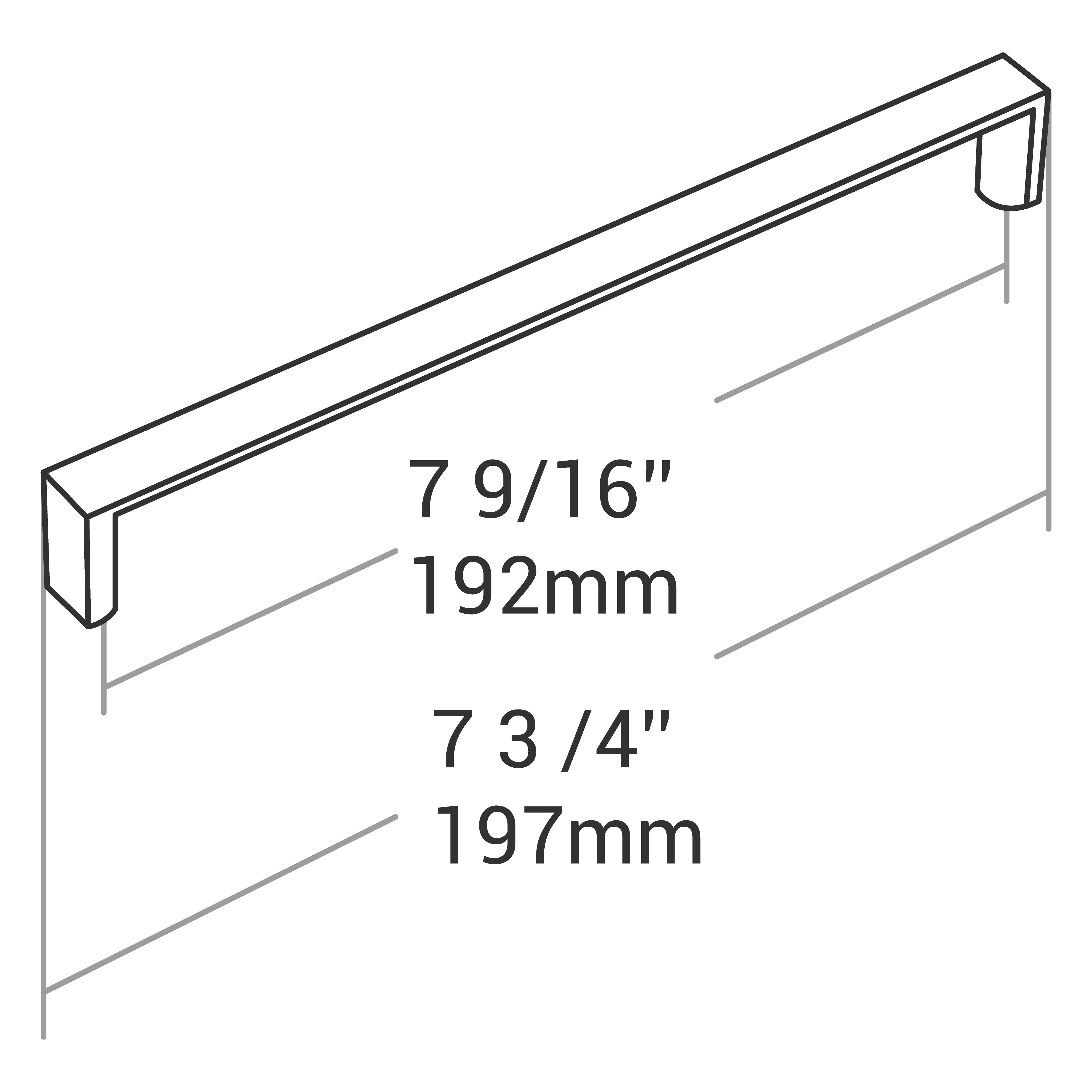HANDLE MATT BLACK 192MM