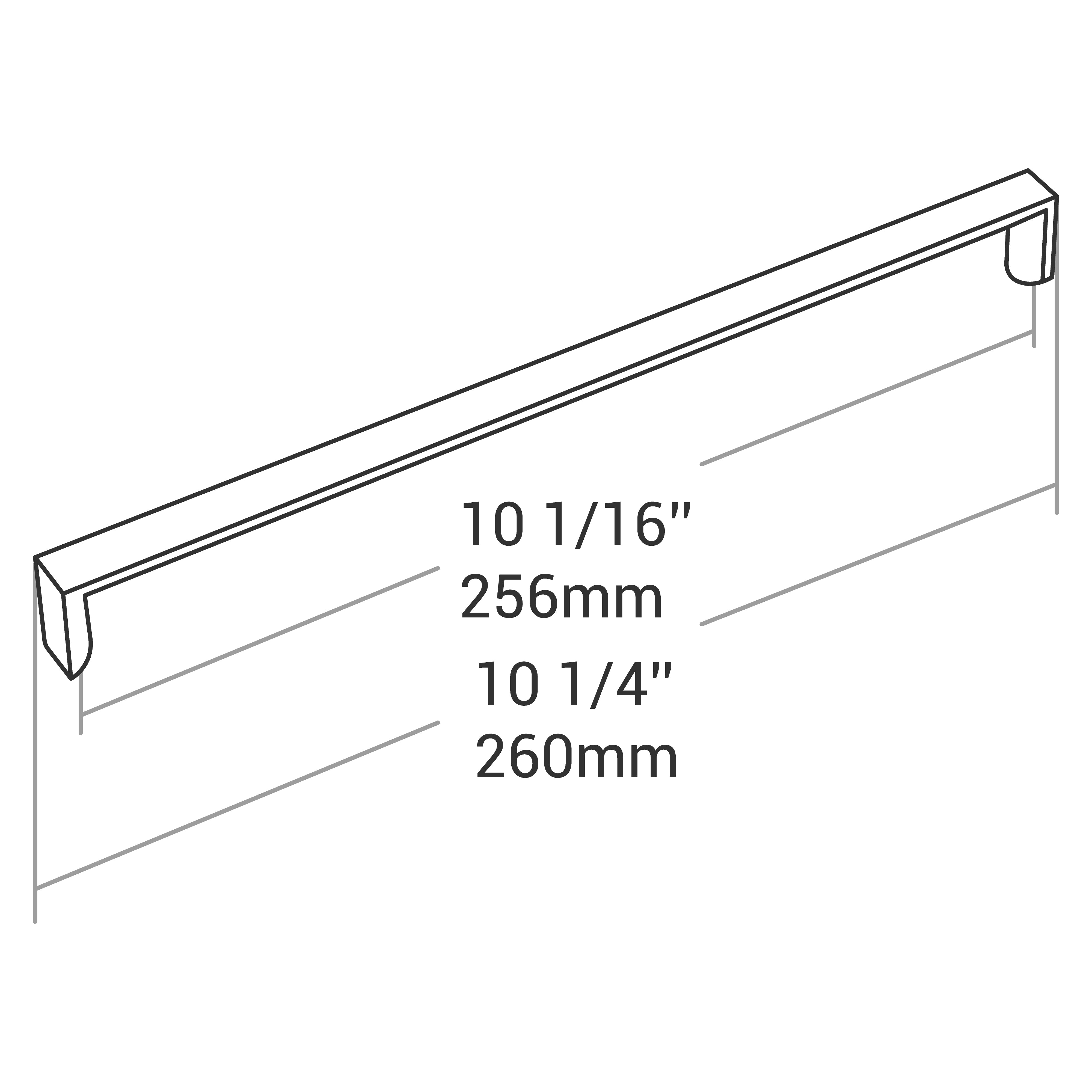 HANDLE MATT BLACK 256MM