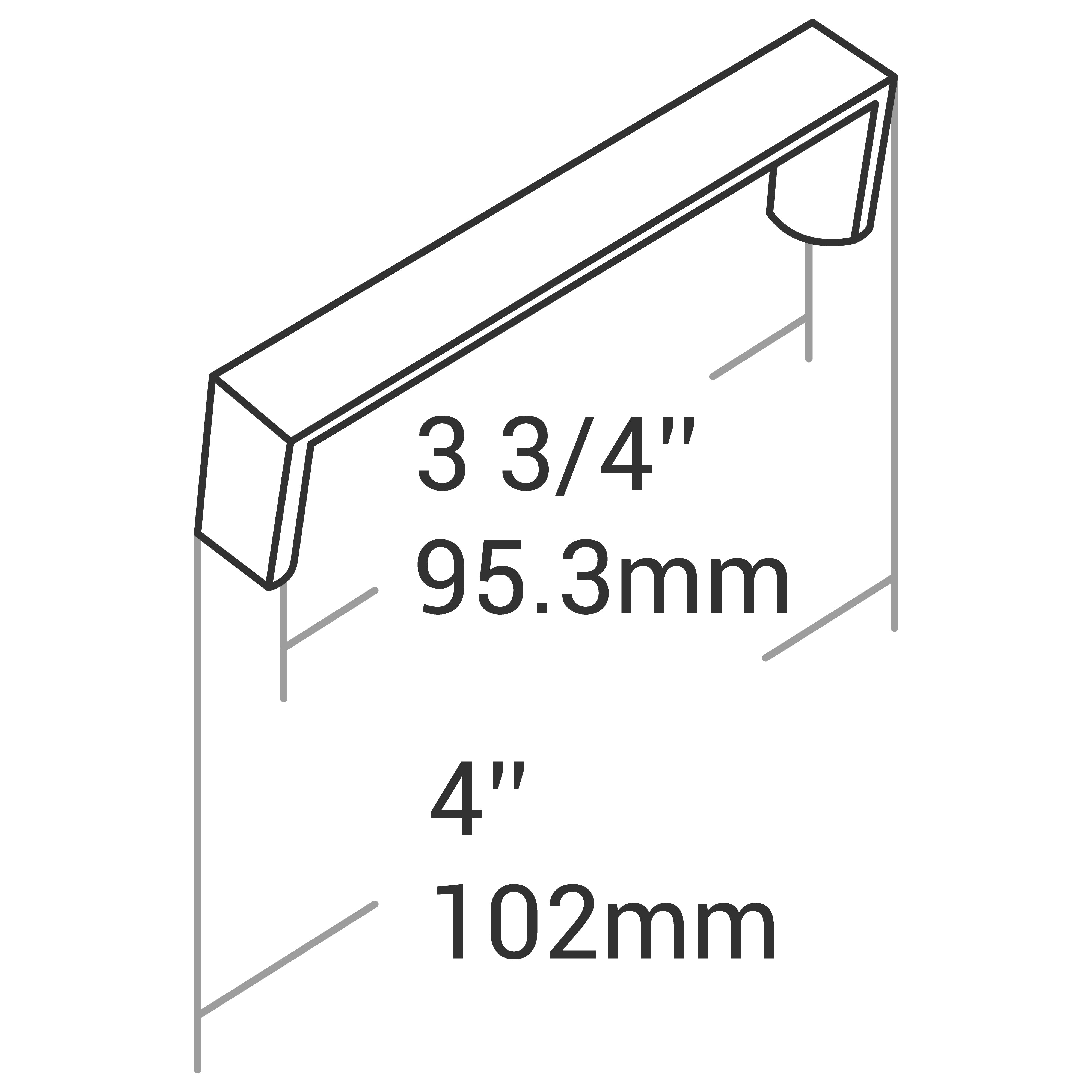 HANDLE BRUSHED NICKEL 96MM