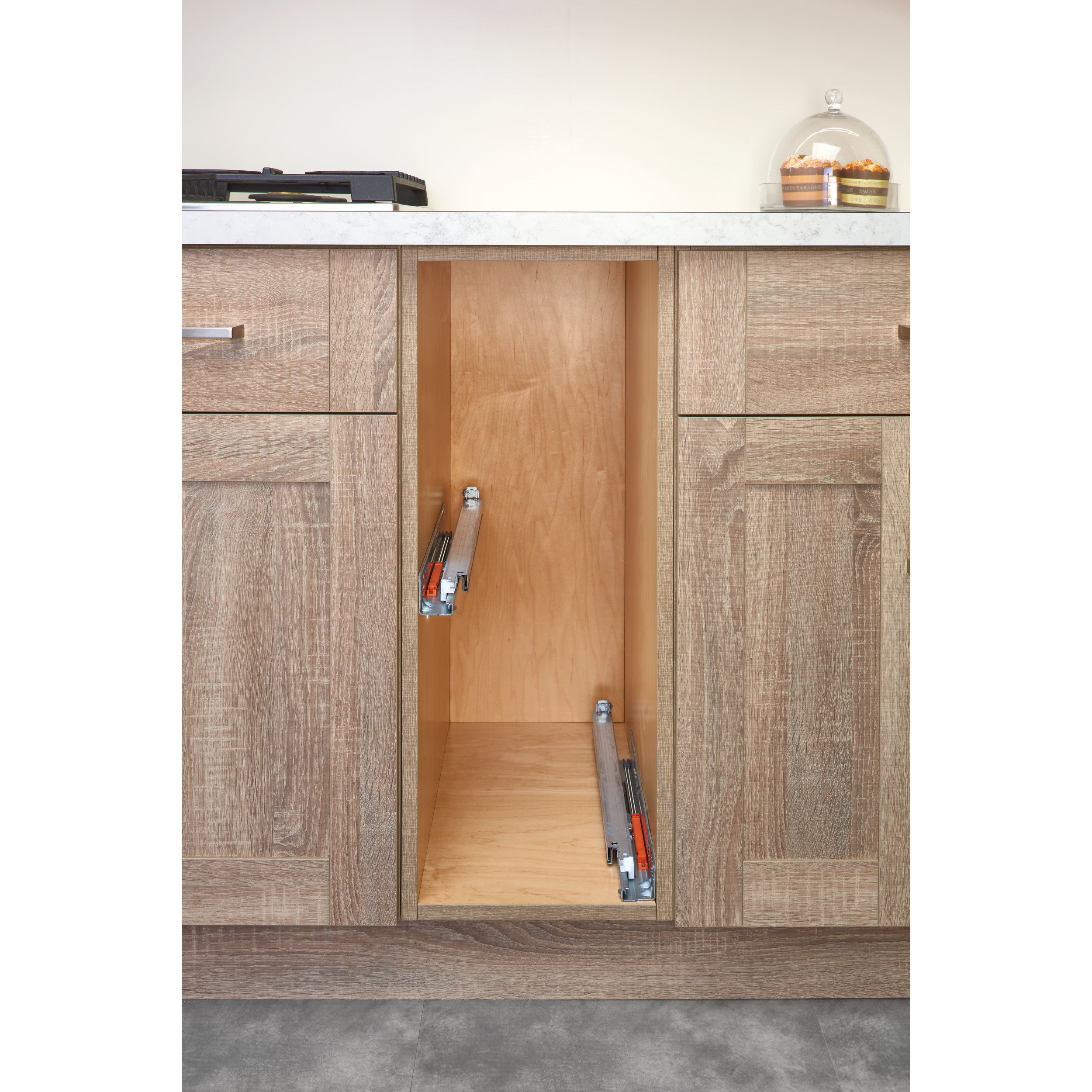 10.5 in Base Cabinet Organizer Soft-Close Natural  10.5 in (267 mm) W x 21.81 in (554 mm) D x 25.25 in (641 mm) H