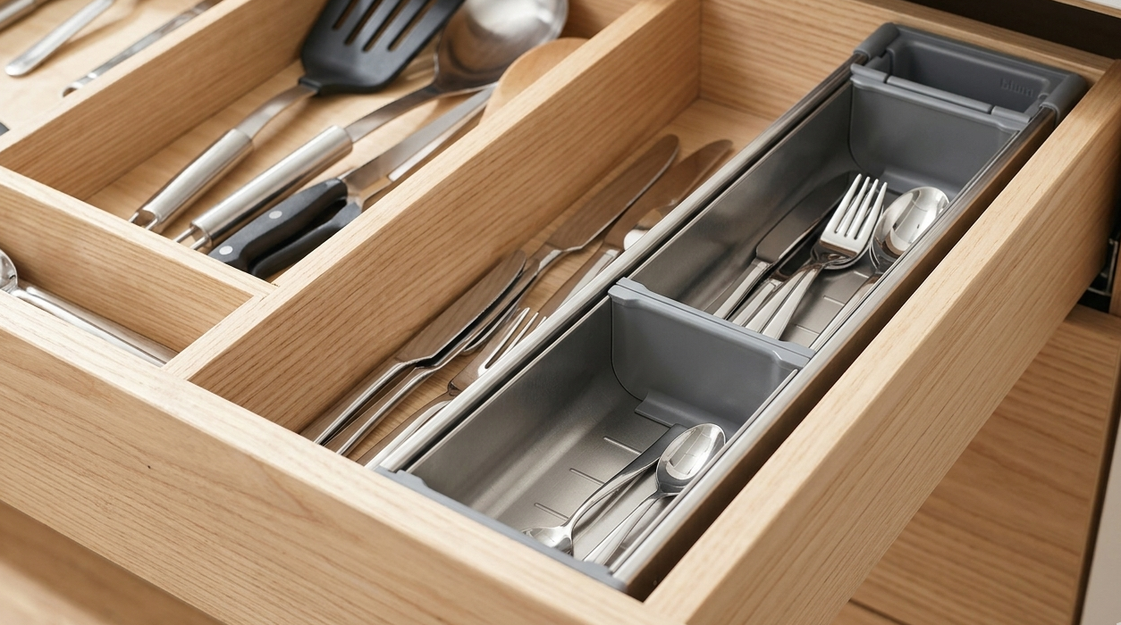 Blum ORGA-LINE Cutlery Organizer Set 21" for TANDEM Undermount Drawer Slides - ZHI.533BI1A