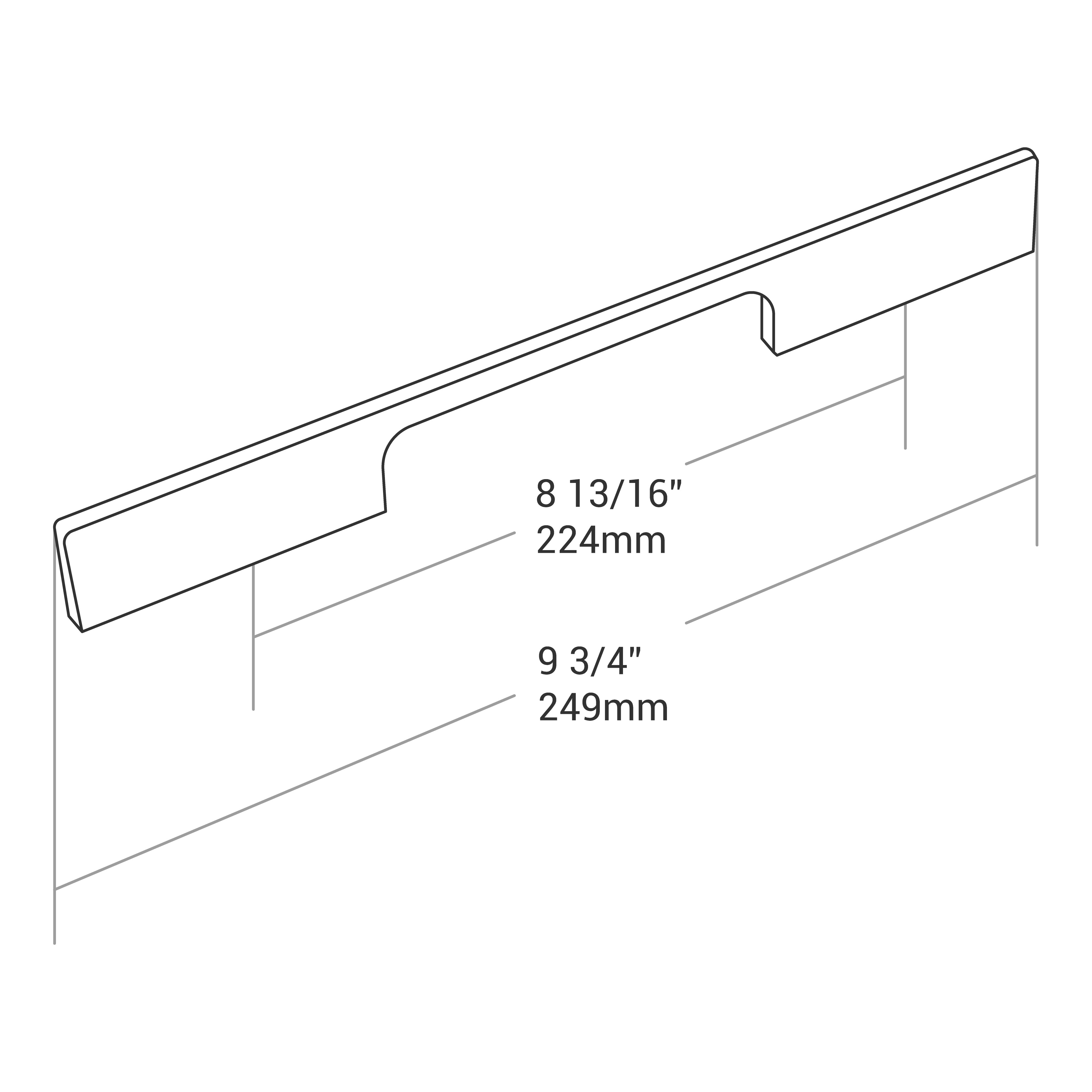 Handle Zinc C/C 96-128mm O/A156mm Chrome
