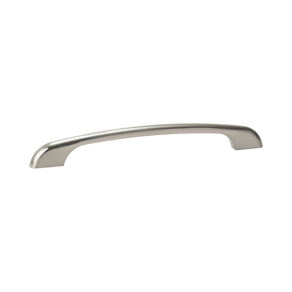 Handle Zinc C/C 128mm, O/A 160mm Brush Ni