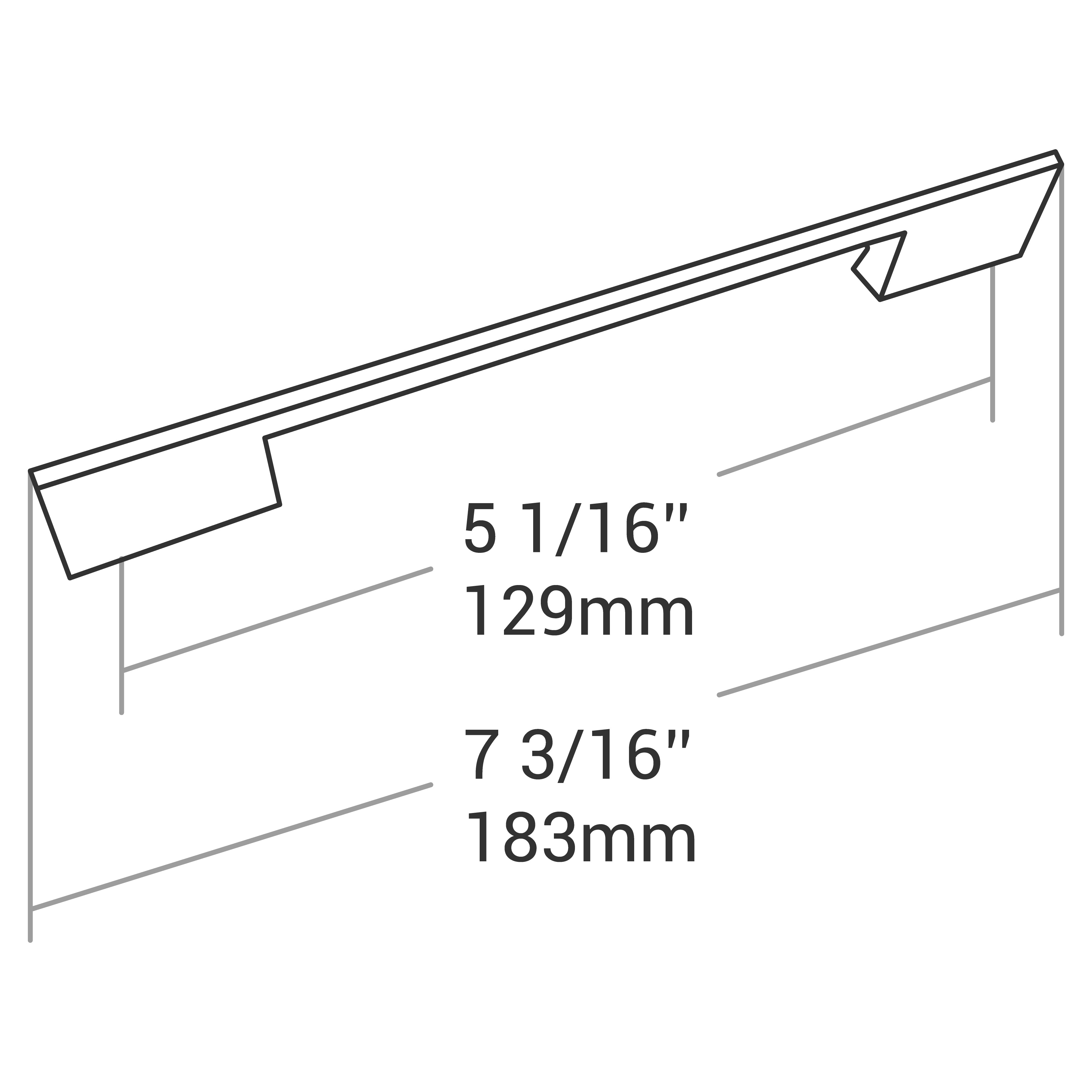 HANDLE BRUSHED NICKEL 128MM