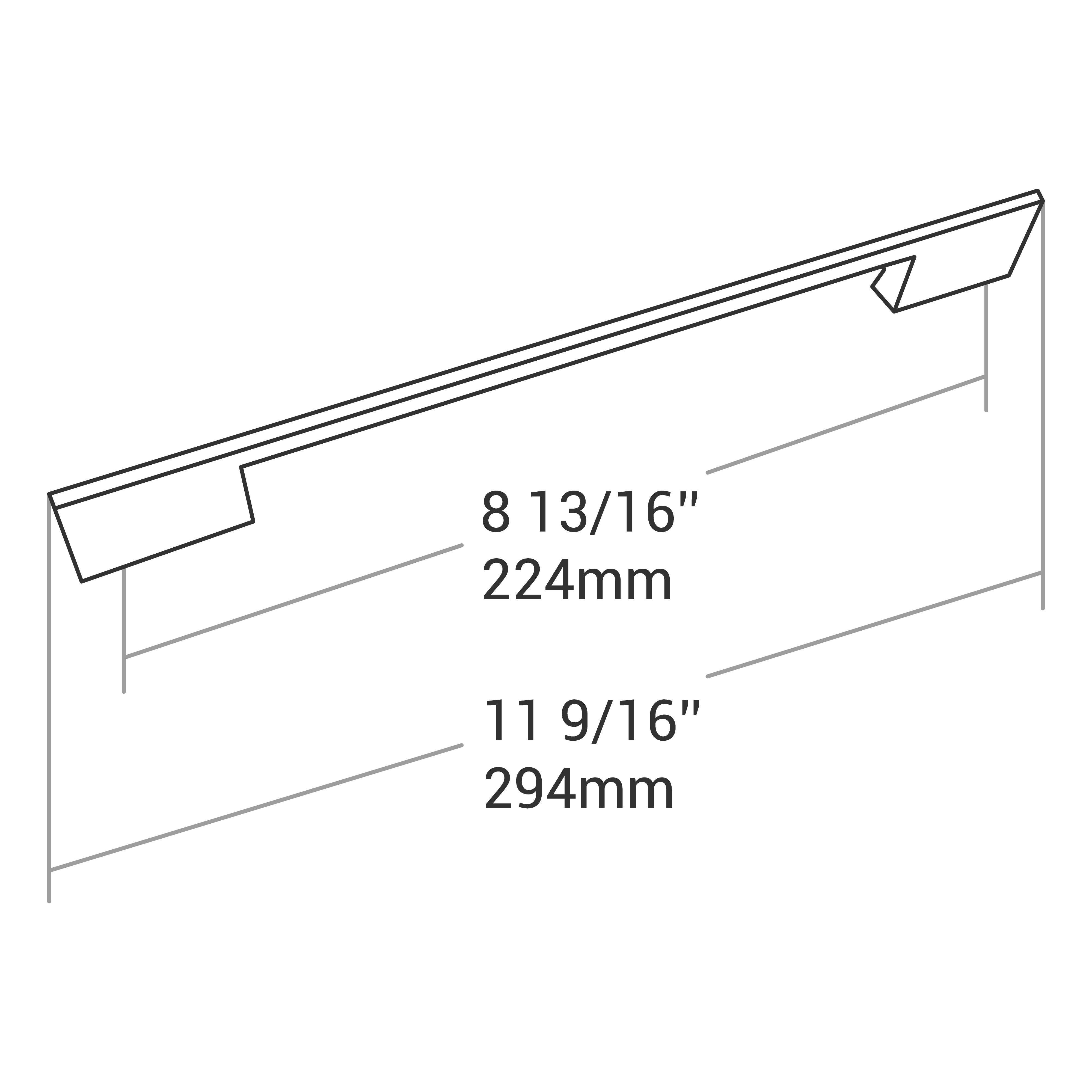HANDLE BRUSHED NICKEL 224MM