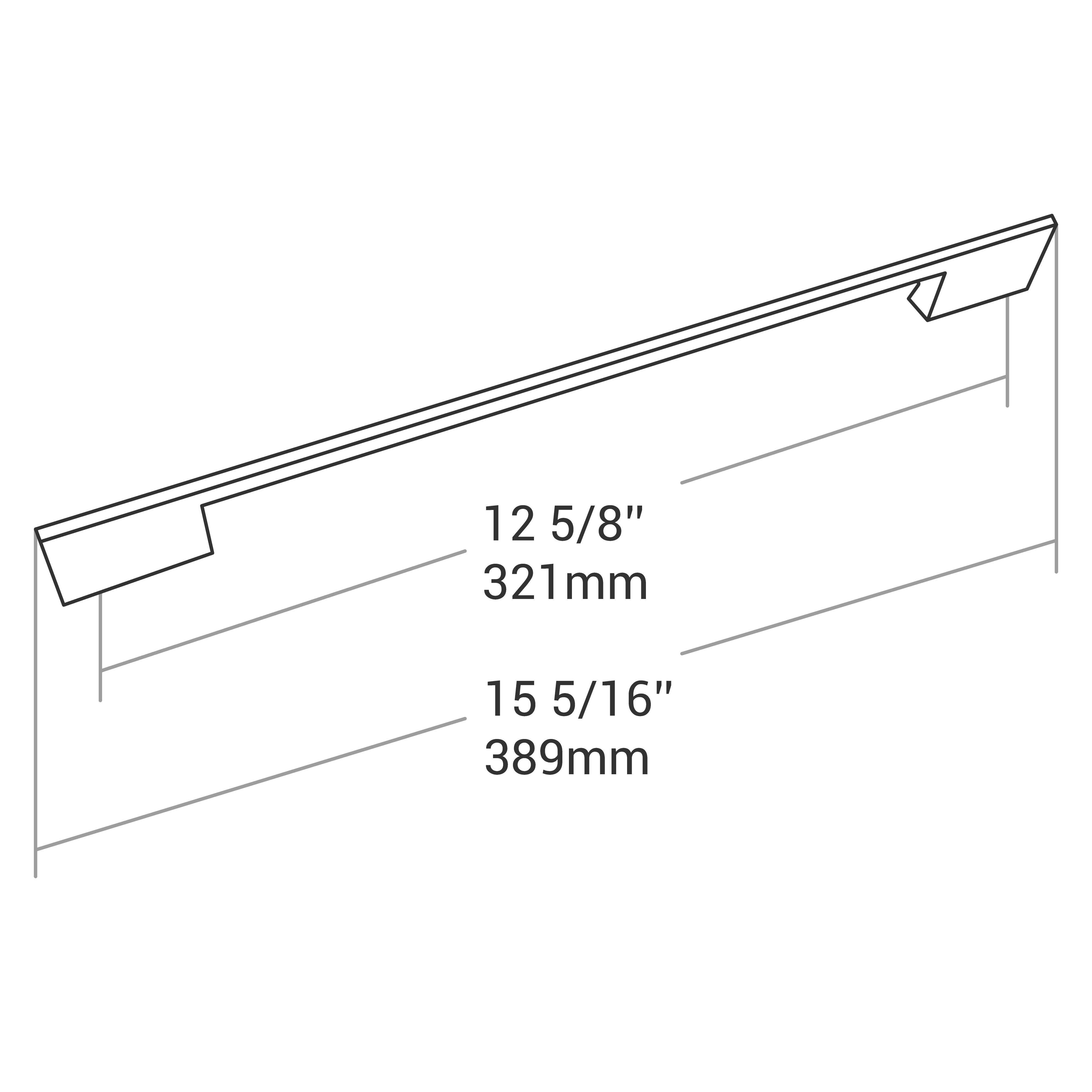 HANDLE BRUSHED NICKEL 320MM