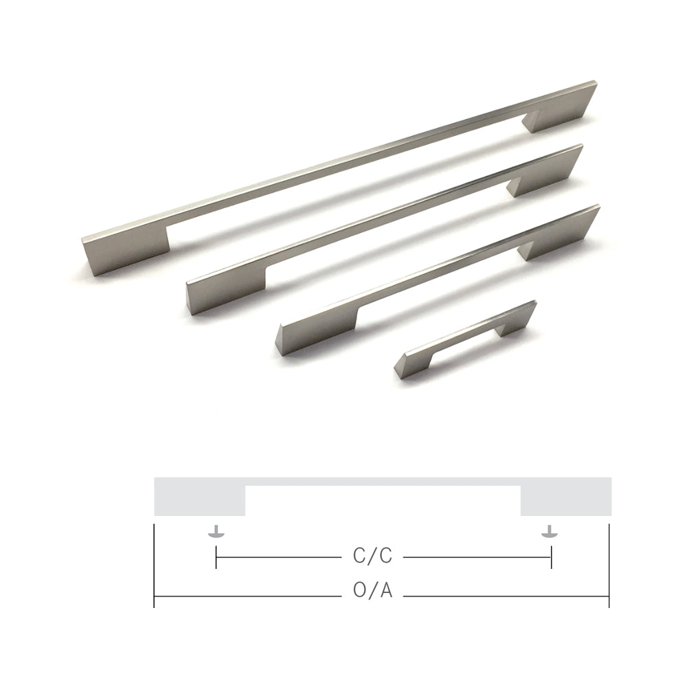 HANDLE BRUSHED NICKEL 96MM